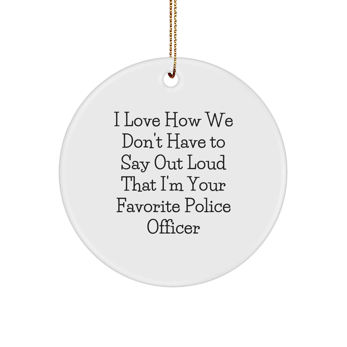 Christmas Unique Gift Police Officer Christmas Ornament for Her Present - Image 1