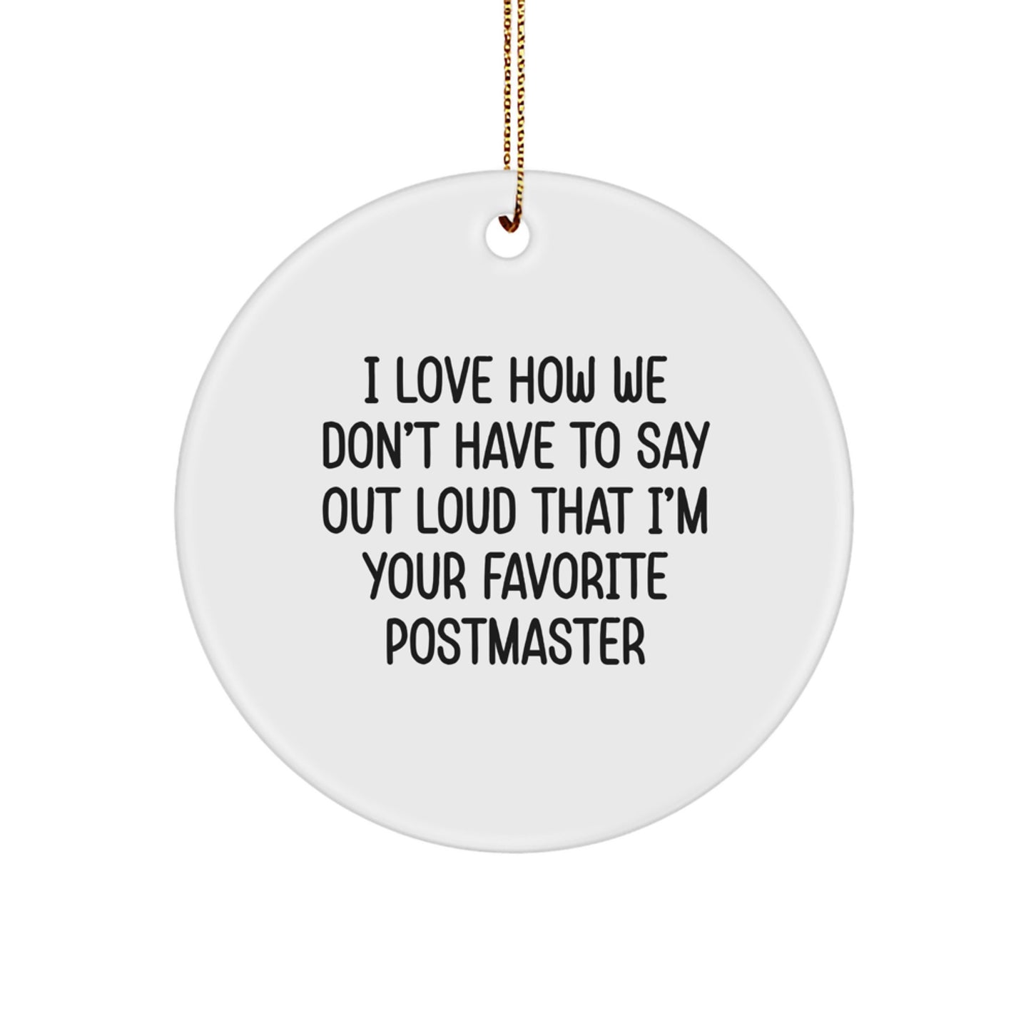 Whimsical Postmaster Novelty Christmas Ornament for Friends Gift - Image 1