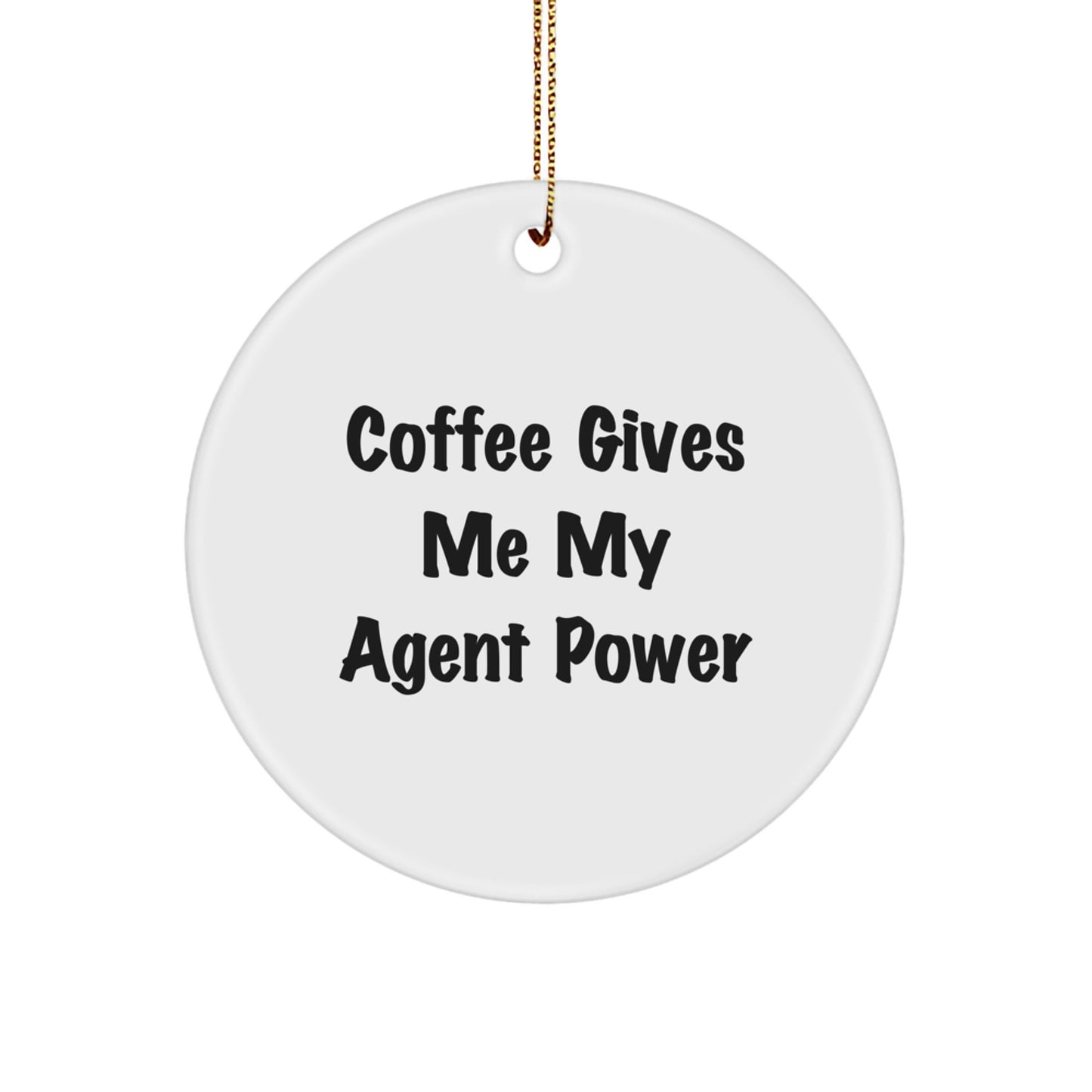 Funny Agent Gifts for Men, Women, Friends, Coworkers, and Family - 'Coffee Gives Me My Agent Power' Christmas Unique Gifts from Agent Lovers - Image 1