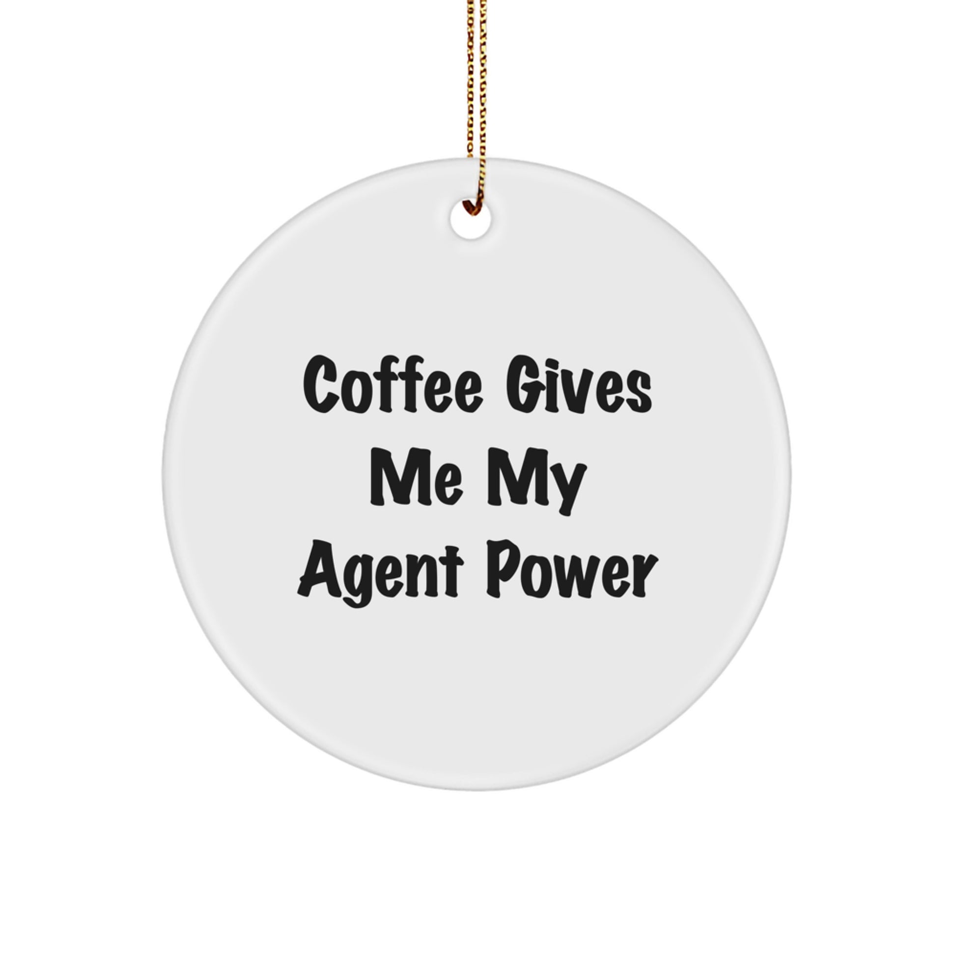 Funny Agent Gifts for Men, Women, Friends, Coworkers, and Family - 'Coffee Gives Me My Agent Power' Christmas Unique Gifts from Agent Lovers - Image 1