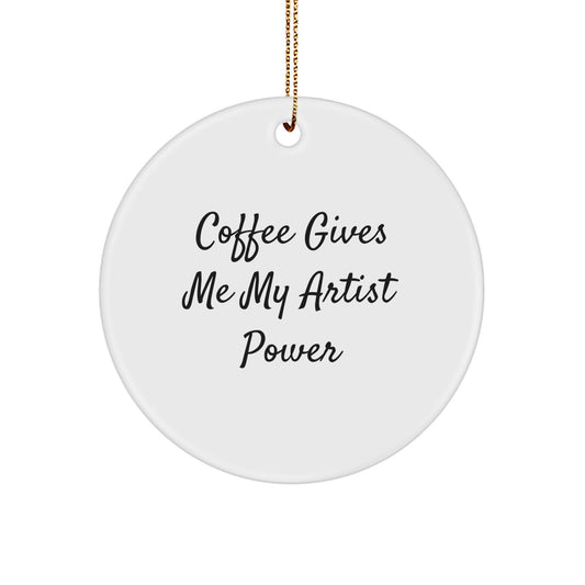Funny Artist Christmas Circle Ornament Gifts from Friends, Artists, and Family for Christmas Unique Gifts - Image 1