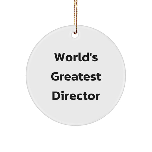 Funny World's Greatest Director Circle Ornament, Gifts from Family, for Director Friends and Coworkers, Christmas Unique Gifts - Image 1