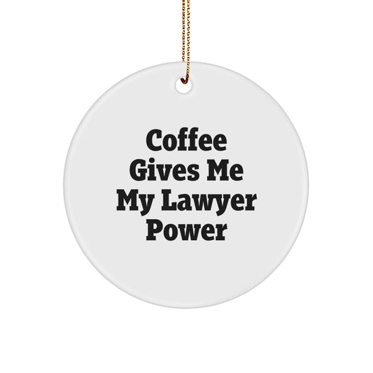Funny Lawyer Gifts from Men, Women, Friends, Coworkers to Lawyer, Men, Women, Friends, Coworkers - Christmas Unique Circle Ornament - Image 1