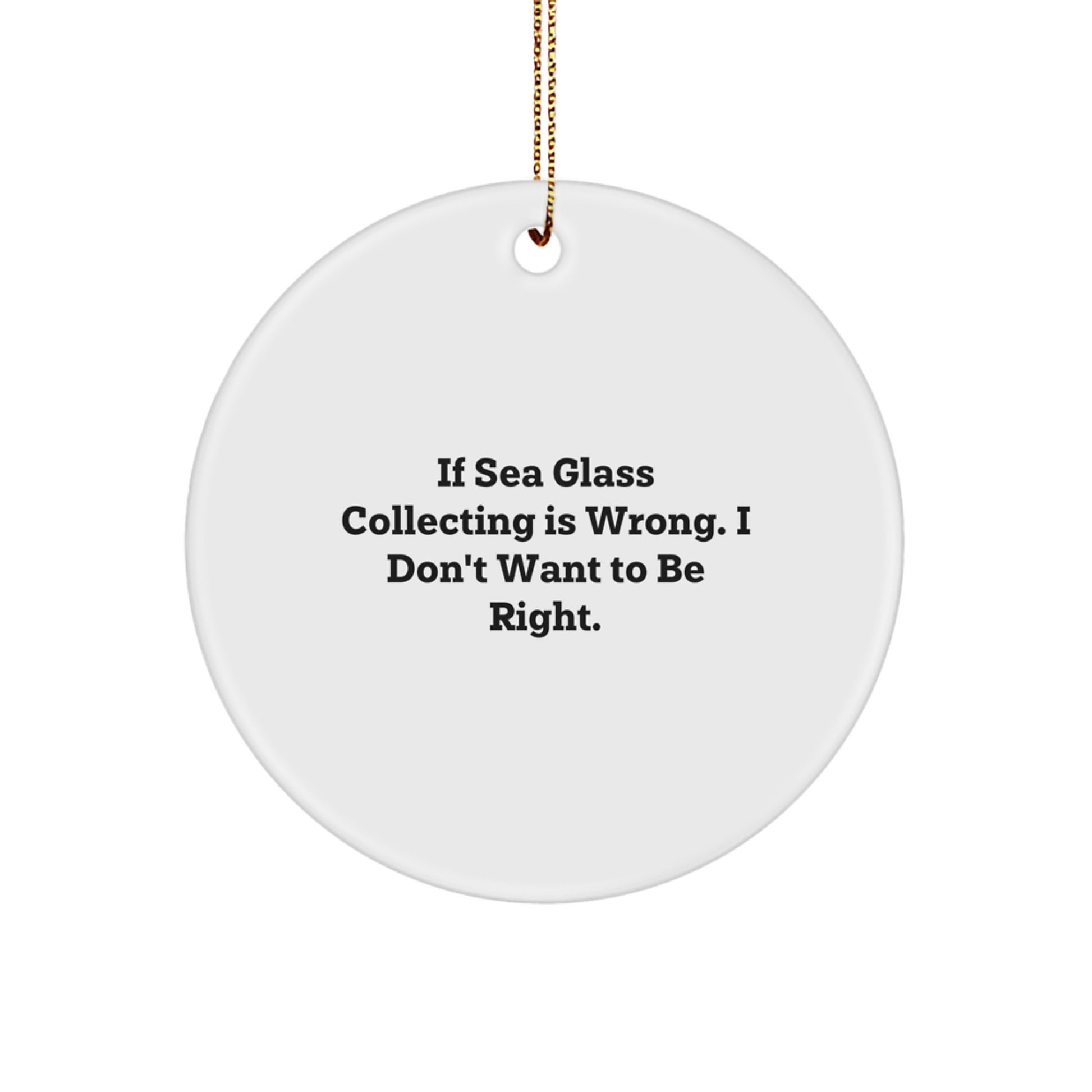 Sea Glass Collecting Gifts from Family and Friends - Fun Circle Ornament for Christmas - Image 1