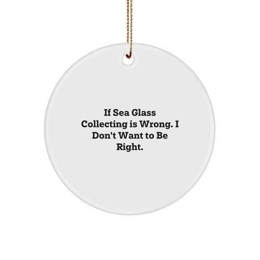 Sea Glass Collecting Gifts from Family and Friends - Fun Circle Ornament for Christmas - Image 1