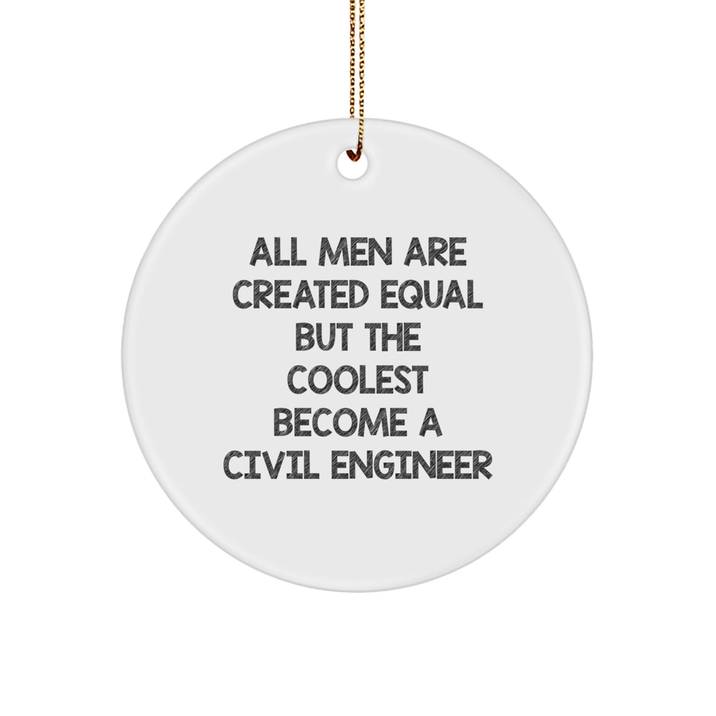 Civil Engineer Keepsake Christmas Ornament for Him Gift - Image 1