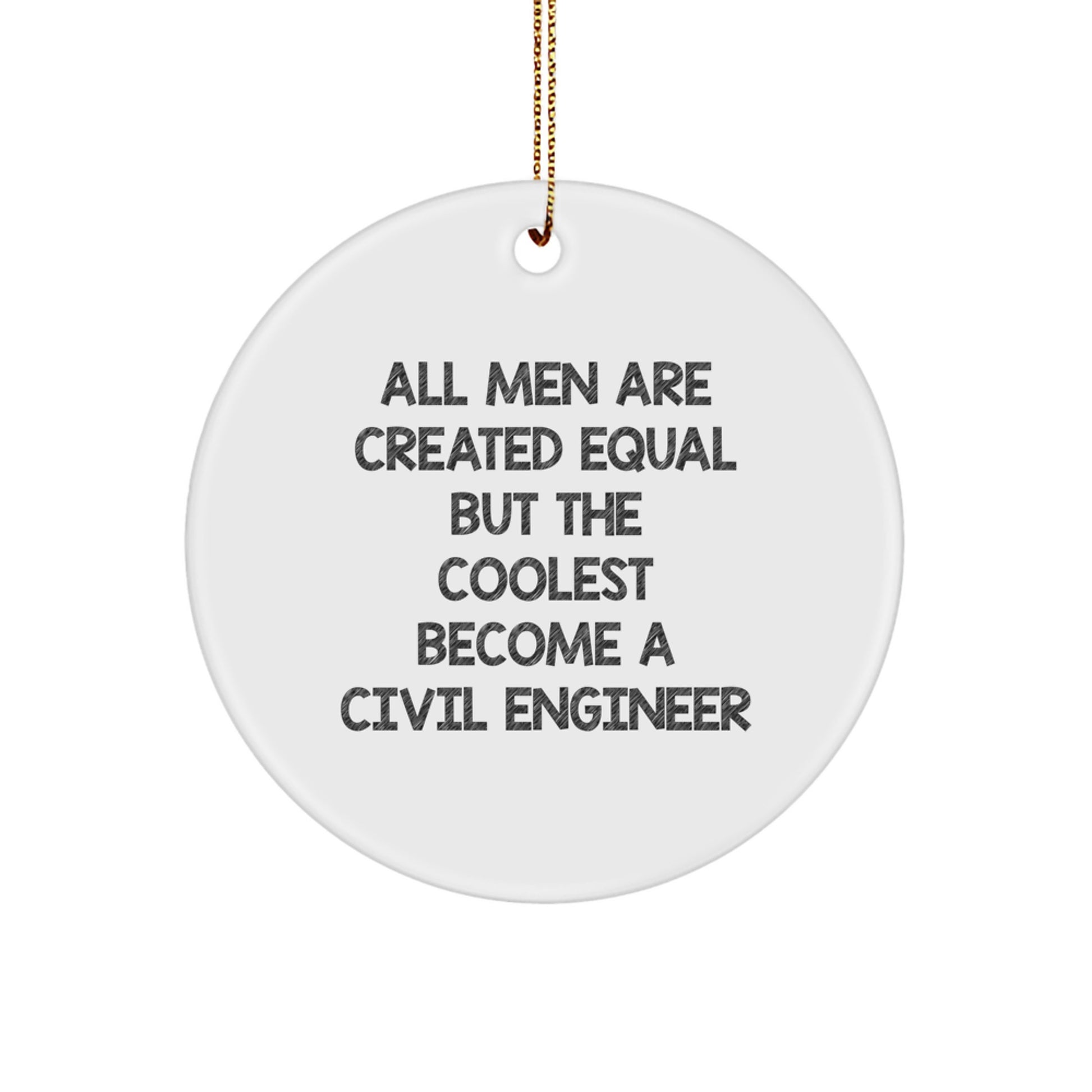 Civil Engineer Keepsake Christmas Ornament for Him Gift - Image 1