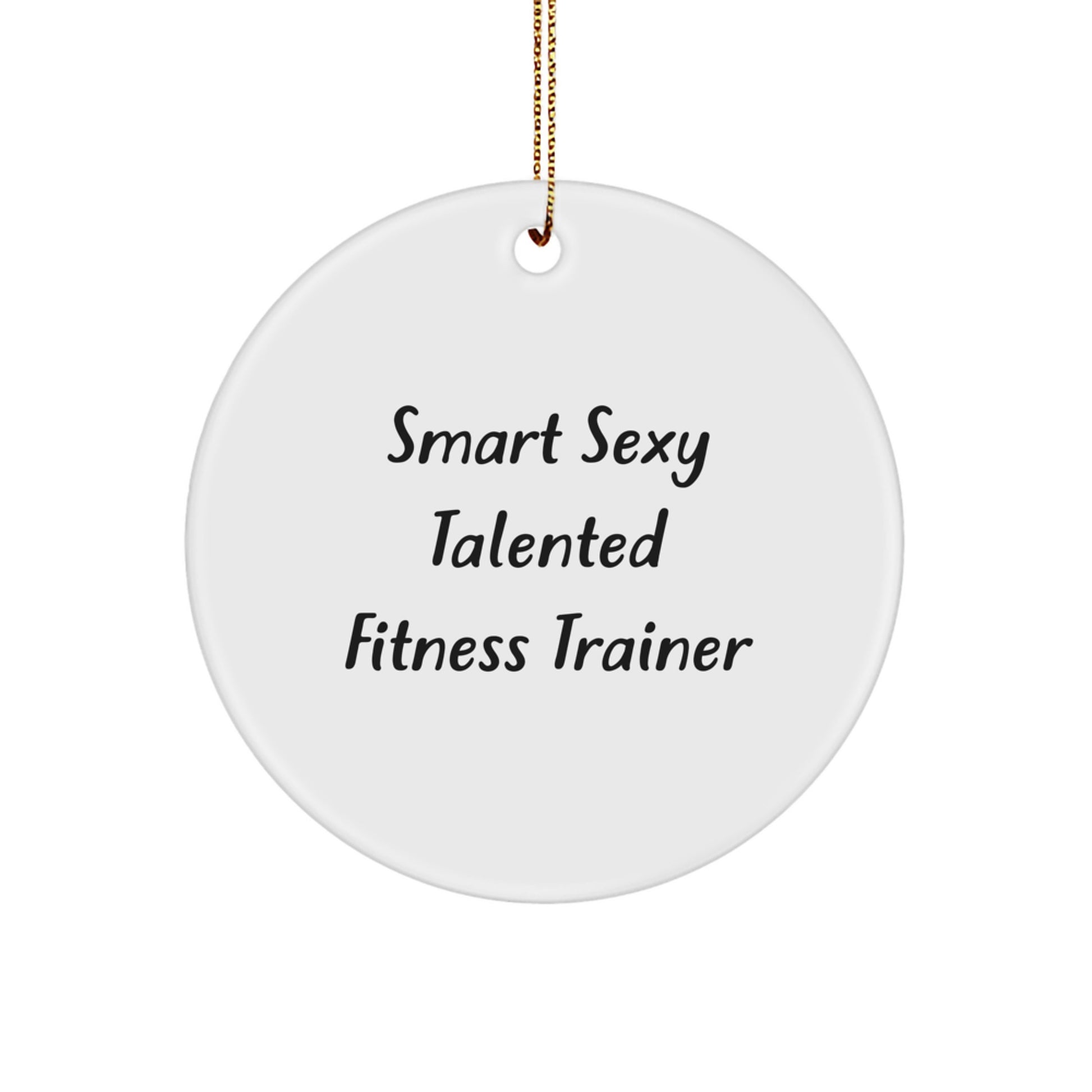 Funny Fitness Trainer Gifts for Friends Funny Circle Ornament from Men Friends to Fitness Trainer Men - Image 1