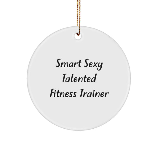Funny Fitness Trainer Gifts for Friends Funny Circle Ornament from Men Friends to Fitness Trainer Men - Image 1
