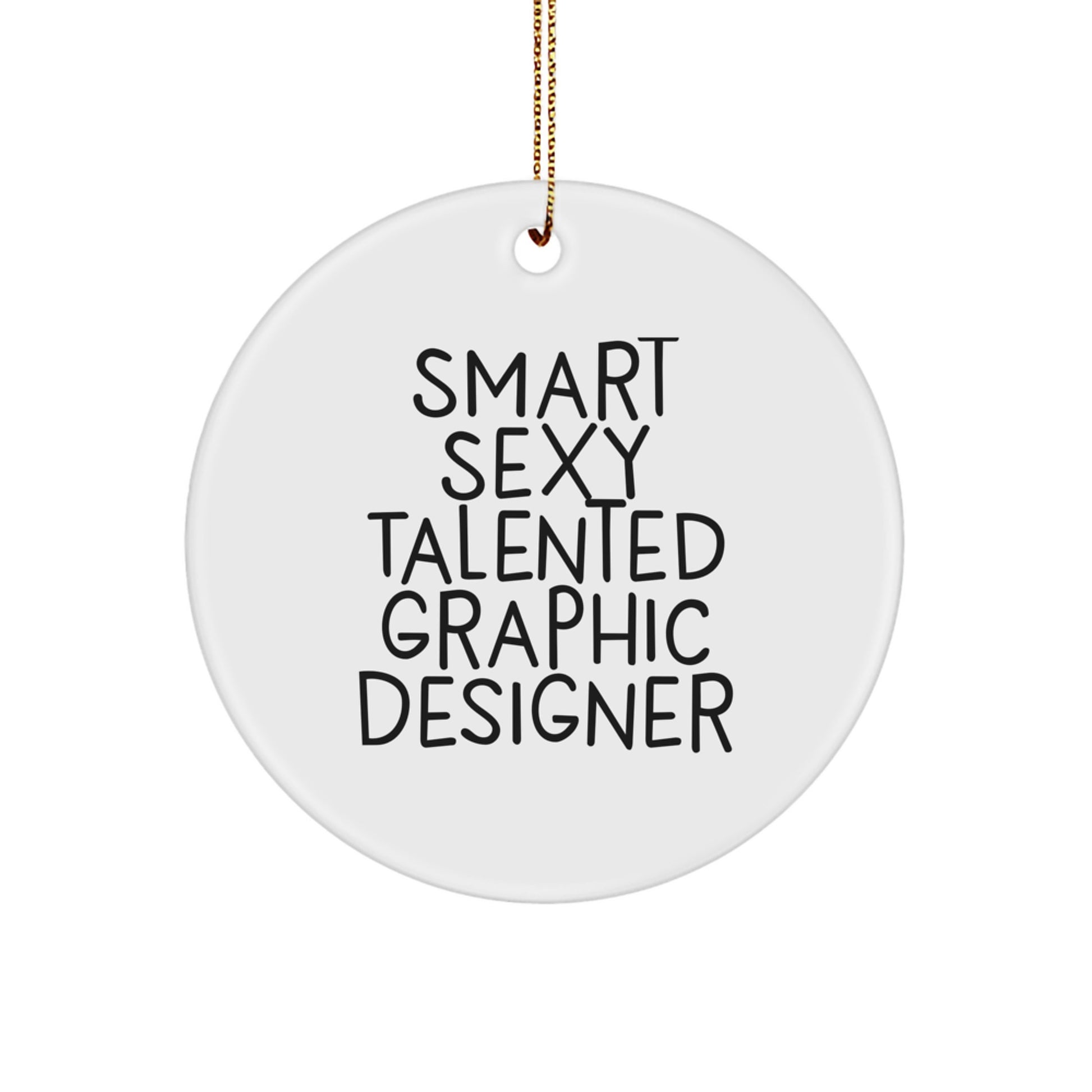 Funny Graphic Designer Circle Ornament Gifts from Friends for Christmas Unique Inspirational - Image 1