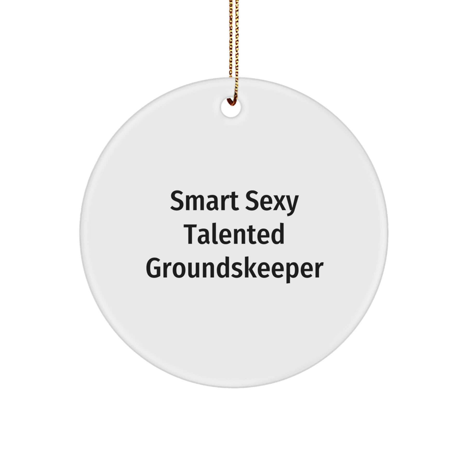 Funny groundskeeper Gifts from Family for groundskeeper Men, Sexy Circle Ornament, Smart groundskeeper Talents Christmas Unique - Image 1