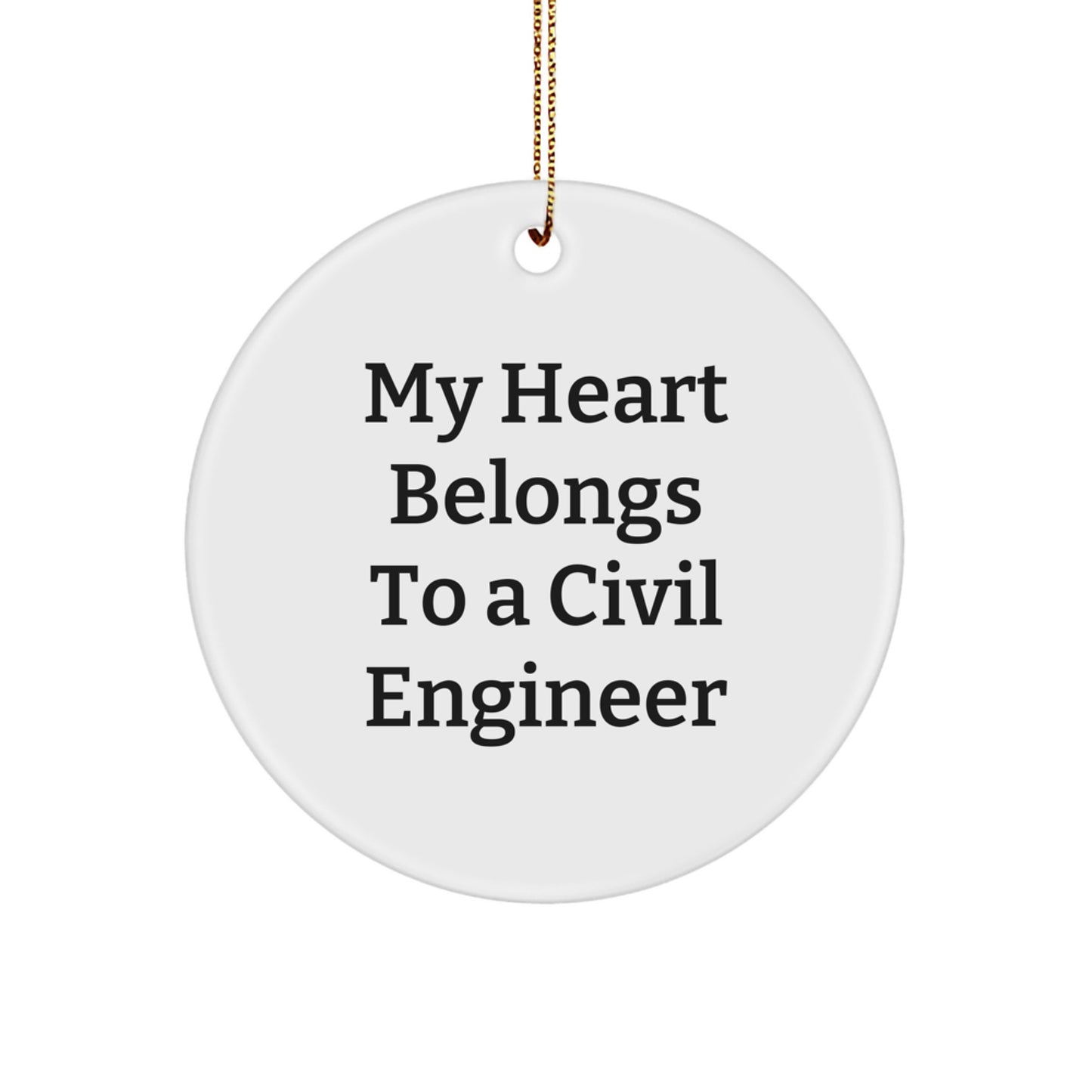 Circle Christmas Ornament Idea Gift for Coworkers – Civil Engineer - Image 1