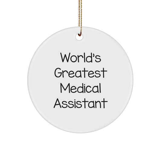 Funny World's Greatest Medical Assistant Gifts from Family for Medical Assistants Christmas Decoration - Image 1