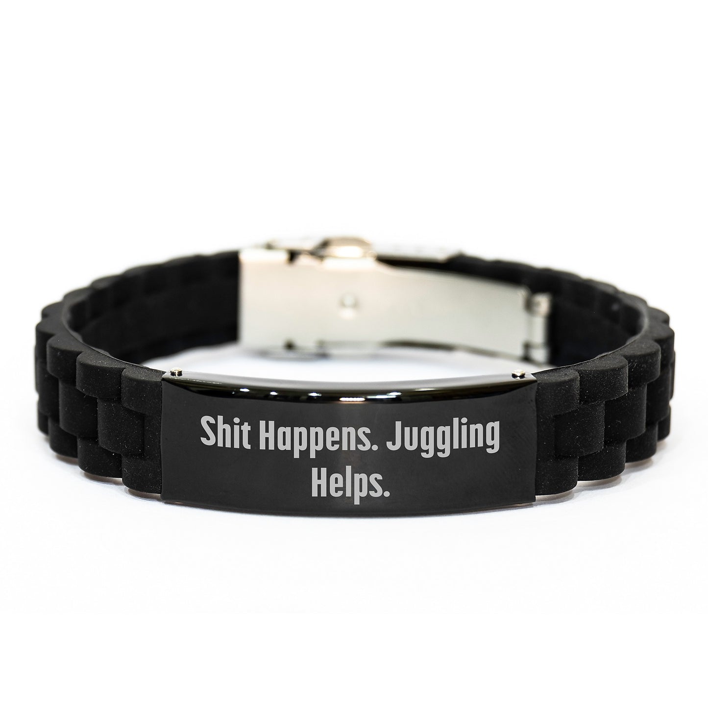 Funny Juggling Quote - Gifts from Friends for Birthday Unique Juggling Enthusiasts Glide lock Clasp Bracelet - Image 1