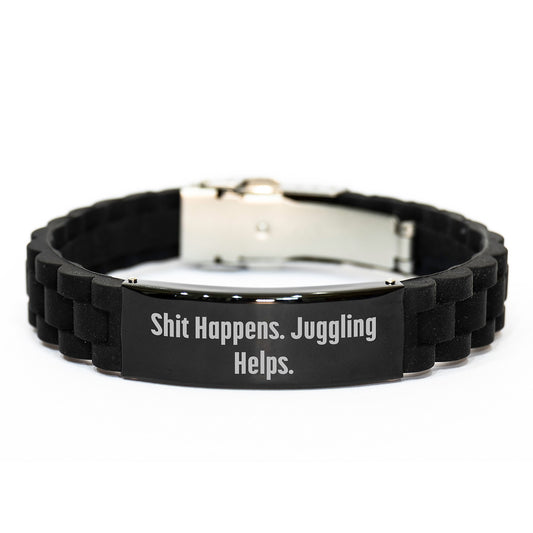 Funny Juggling Quote - Gifts from Friends for Birthday Unique Juggling Enthusiasts Glide lock Clasp Bracelet - Image 1