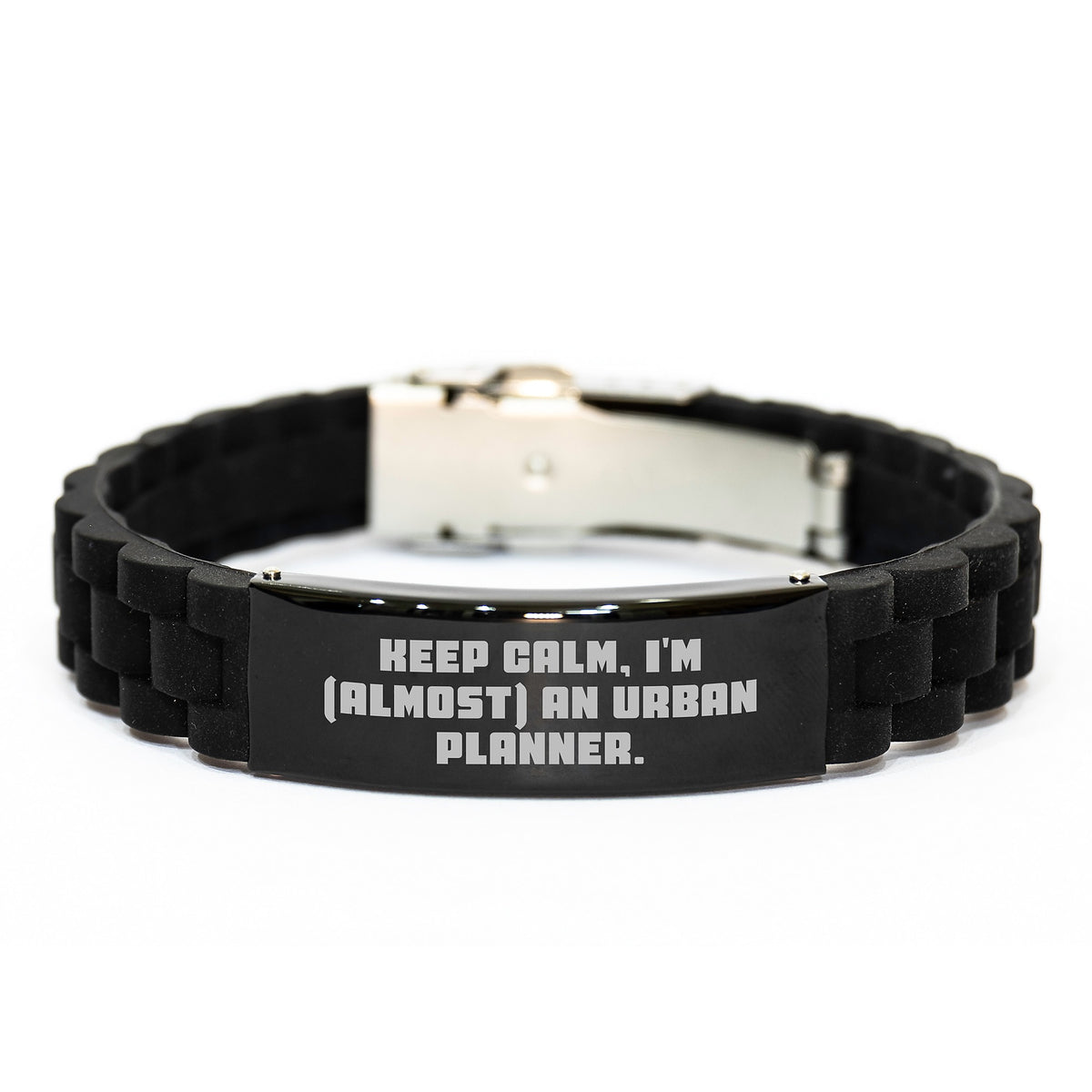 Urban Planner Gift for Him - Keep Calm Keepsake Bracelet - Image 1