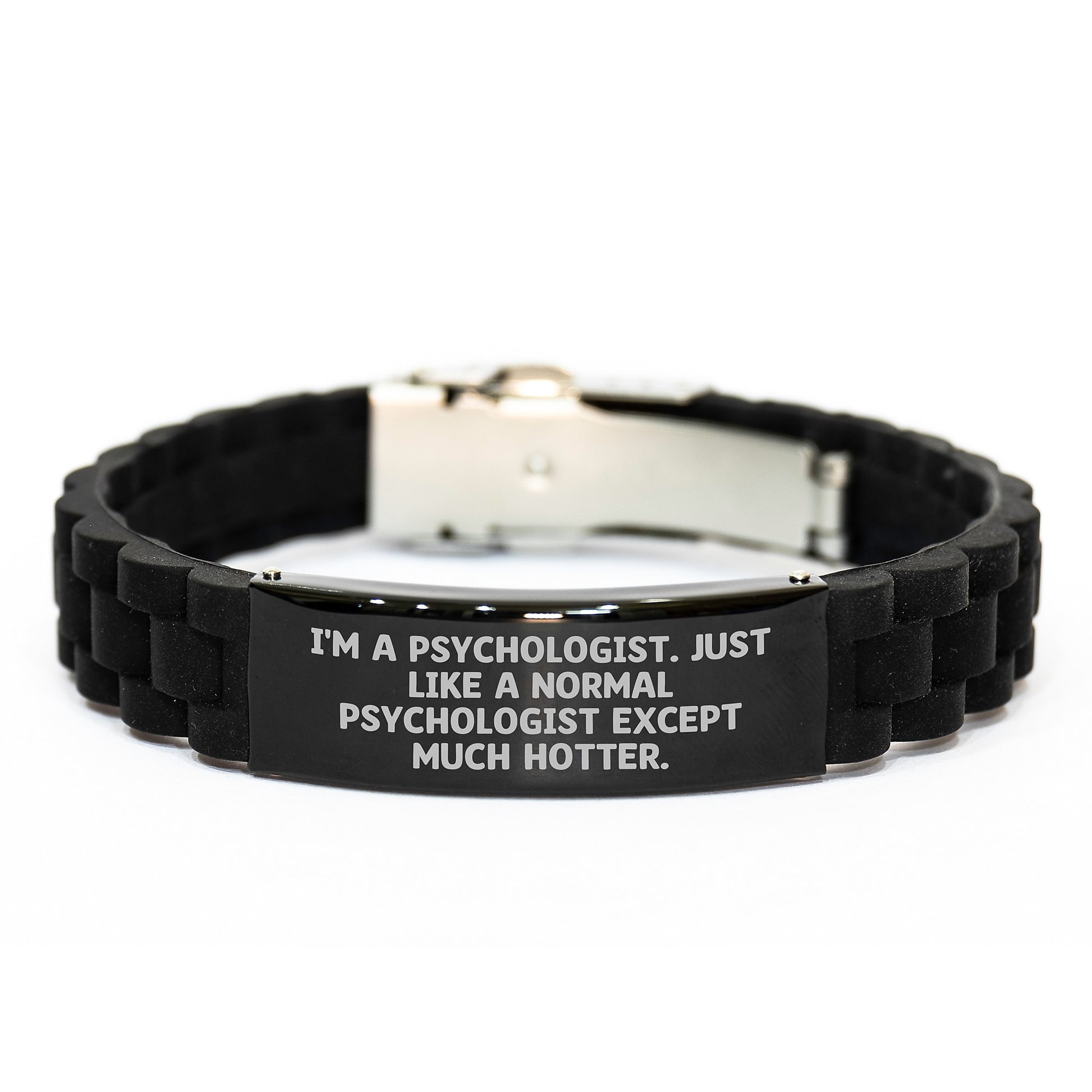 Funny Psychologist Gifts for Men, Women, and Coworkers - I'm A Psychologist Glide lock Clasp Bracelet for Christmas Unique Presents - Image 1