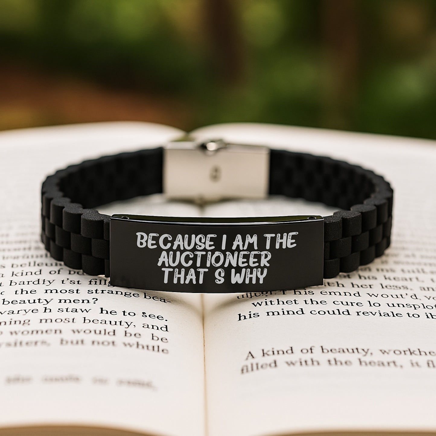 Birthday Gift for Her Auctioneer Glidelock Clasp Bracelet Present - Image 2