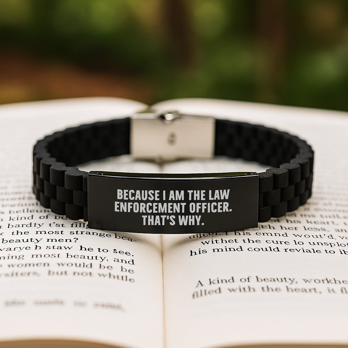 Law Enforcement Officer Keepsake Bracelet Gift for Him - Because I Am - Image 2