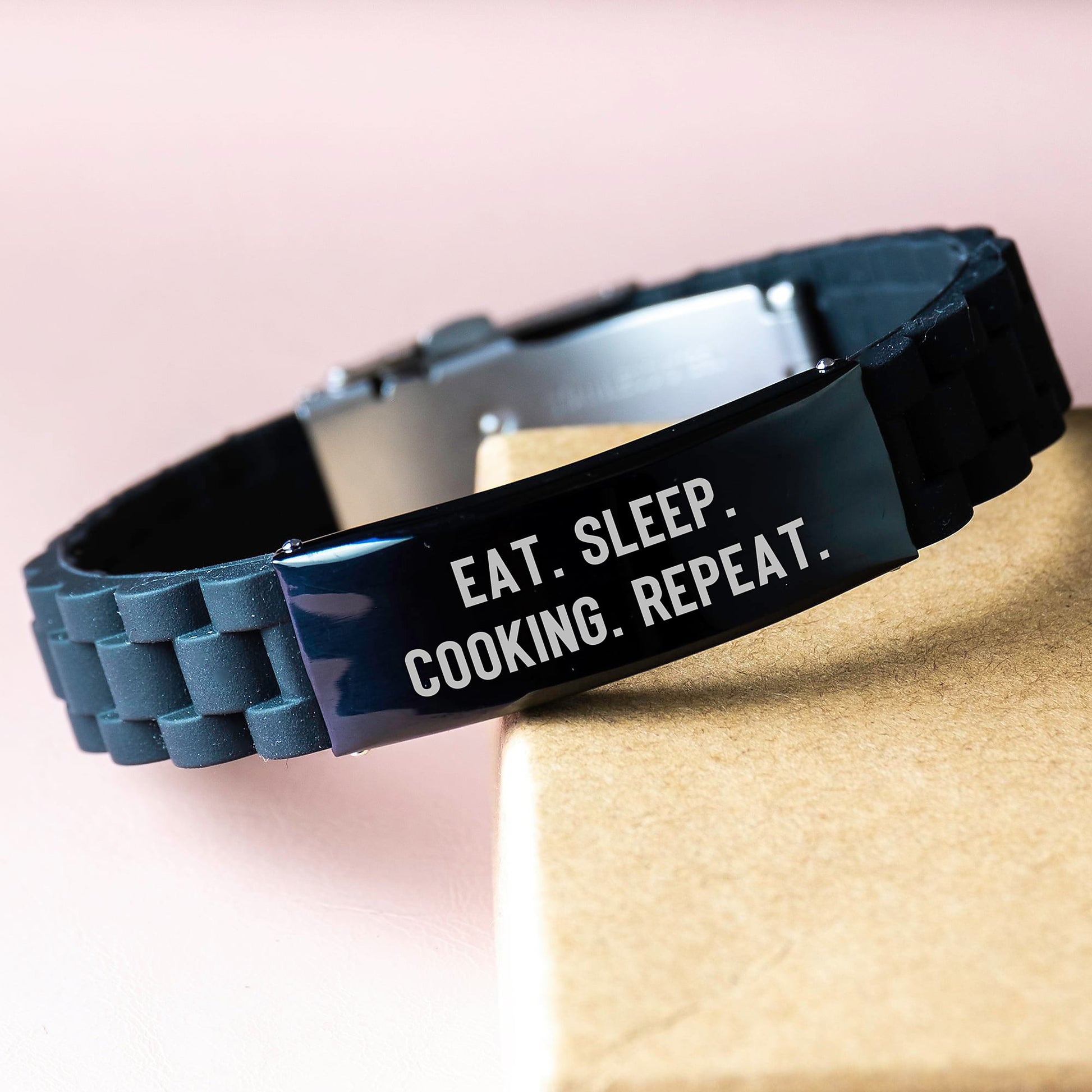 Funny Cooking Motivation Glide lock Clasp Bracelet Gifts from Friends for Men at Christmas - Image 3