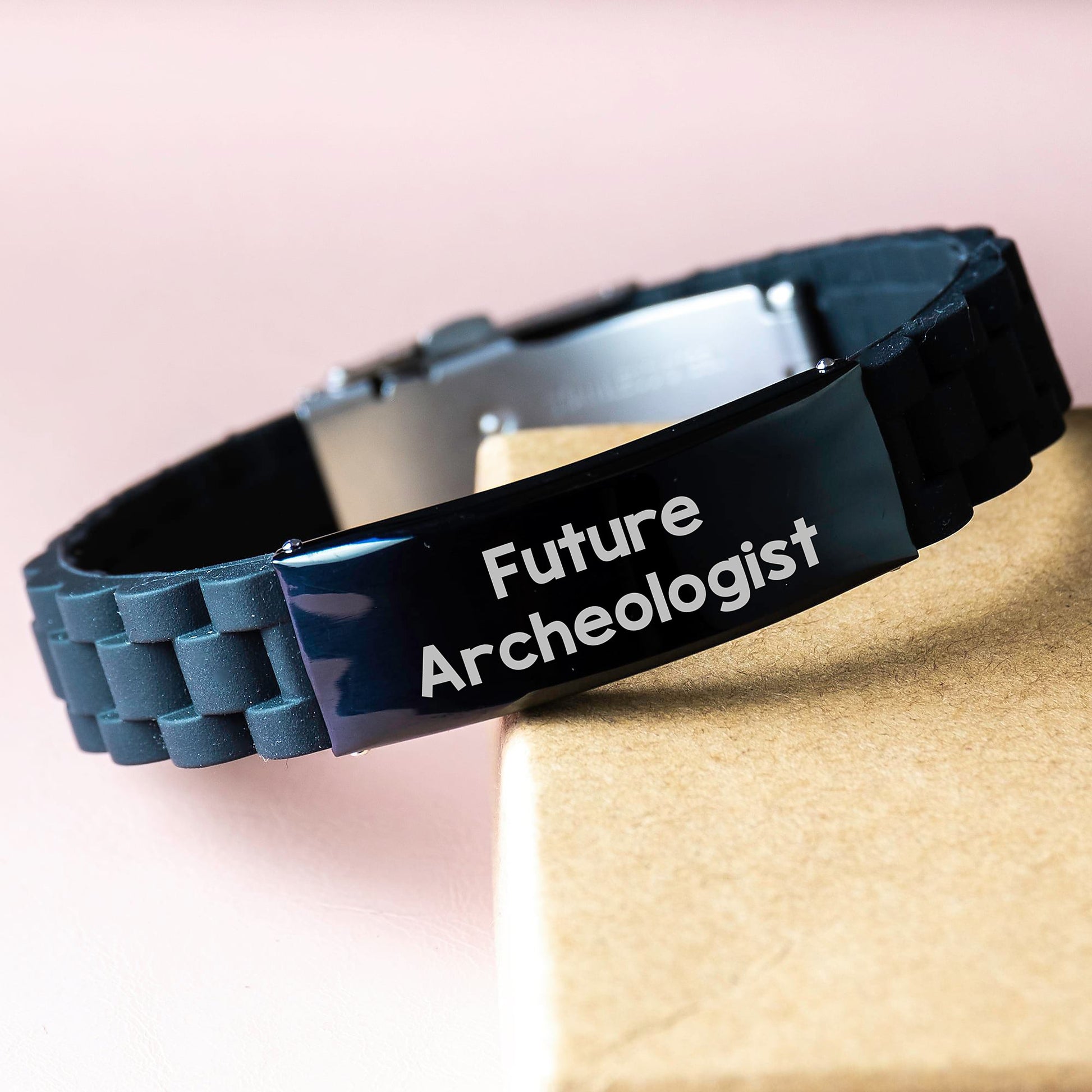 Funny Archeologist Gifts: Inspirational Quote Glide lock Clasp Birthday Unique Gift for Him - Gifts from Friends, Gifts for Archeologists, Unique Men's Jewelry - Image 3