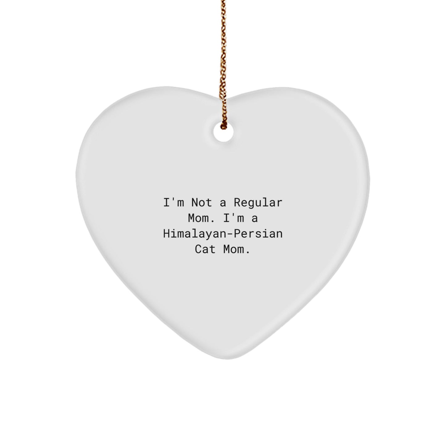 Cute Himalayan-Persian Cat Mom Gifts from Friends for Christmas Unique Heart Ornament - Image 1
