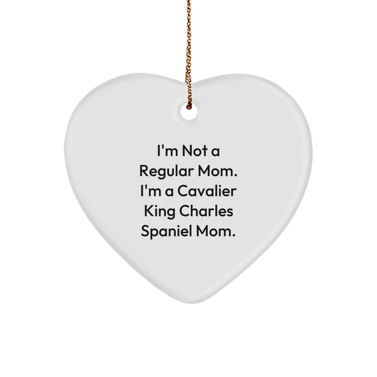 Unique Cavalier King Charles Spaniel Dog Mom Gifts for Christmas, Funny Heart Ornament from Mom to Daughter, Funny Mom Gifts - Image 1