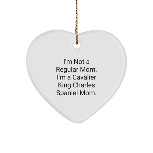 Unique Cavalier King Charles Spaniel Dog Mom Gifts - Funny Heart Ornament for Christmas - Image 1
