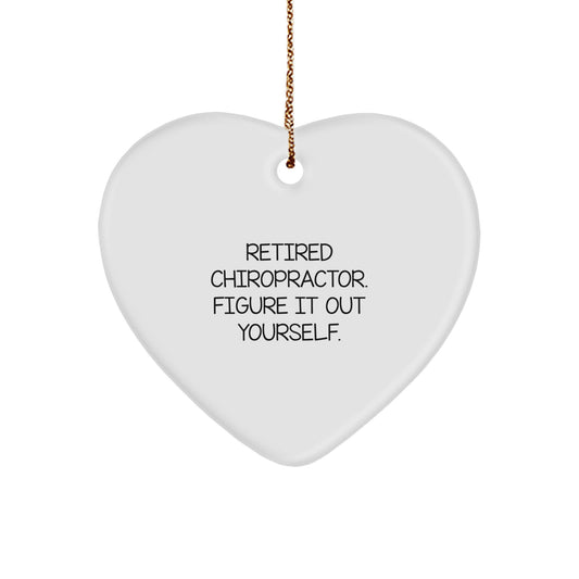 Funny Chiropractor Gifts for Men, Unique Heart Ornament Quote, Gifts from Friends, Men Chiropractor Christmas Unique Gifts - Image 1