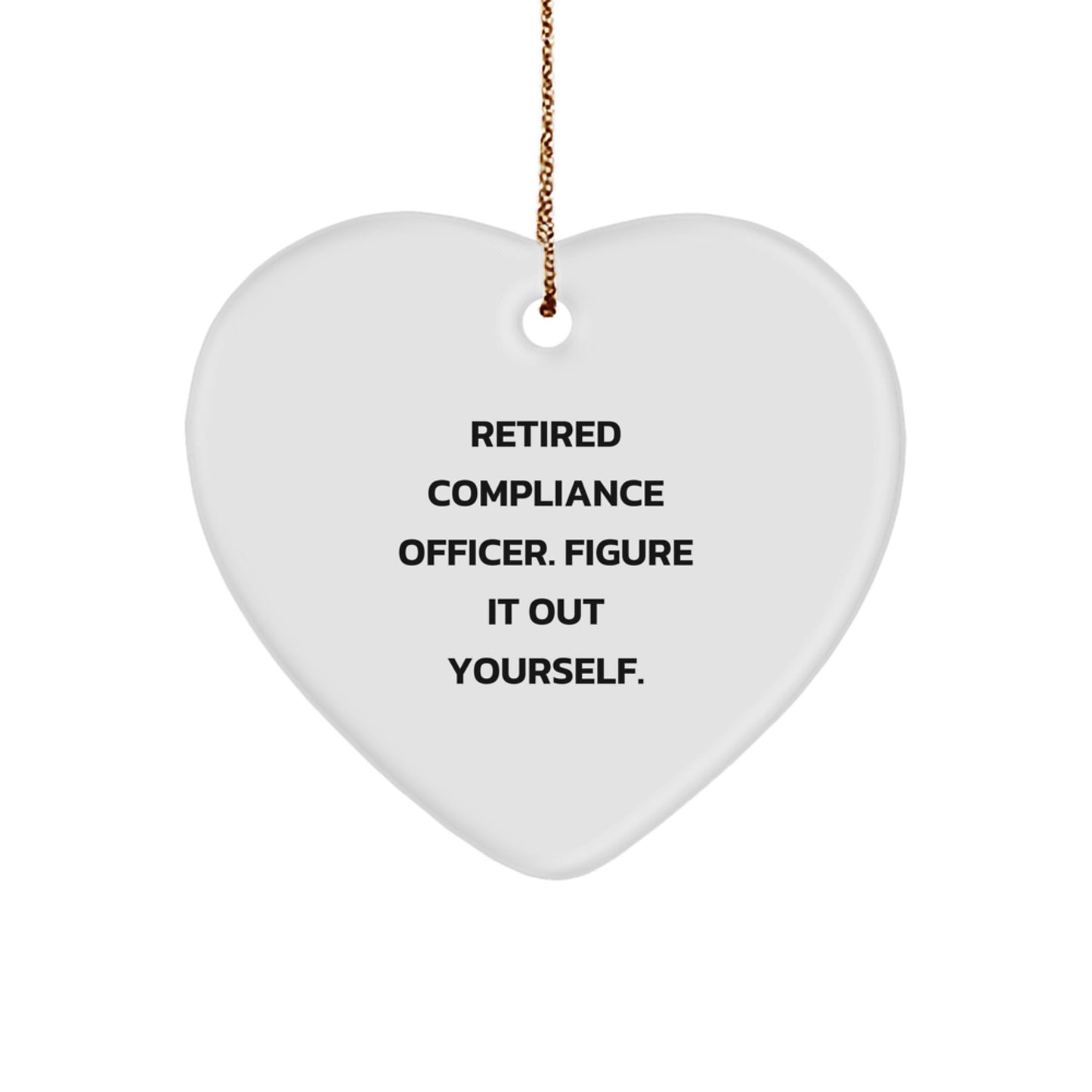Funny Compliance Officer Heart Ornament Gifts from Family - Heart Shaped Decorations for Home Office Desk Christmas Unique Presents for Compliance Officer - Image 1