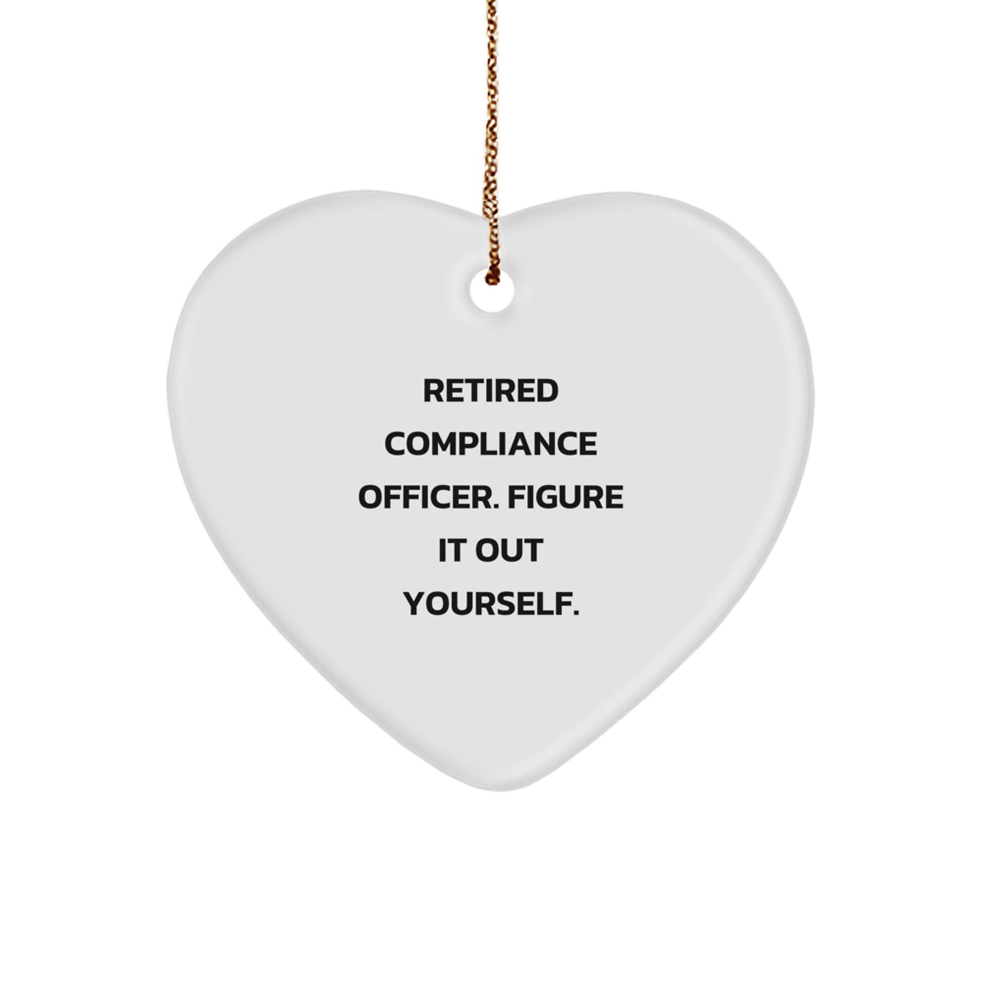 Funny Compliance Officer Heart Ornament Gifts from Family - Heart Shaped Decorations for Home Office Desk Christmas Unique Presents for Compliance Officer - Image 1