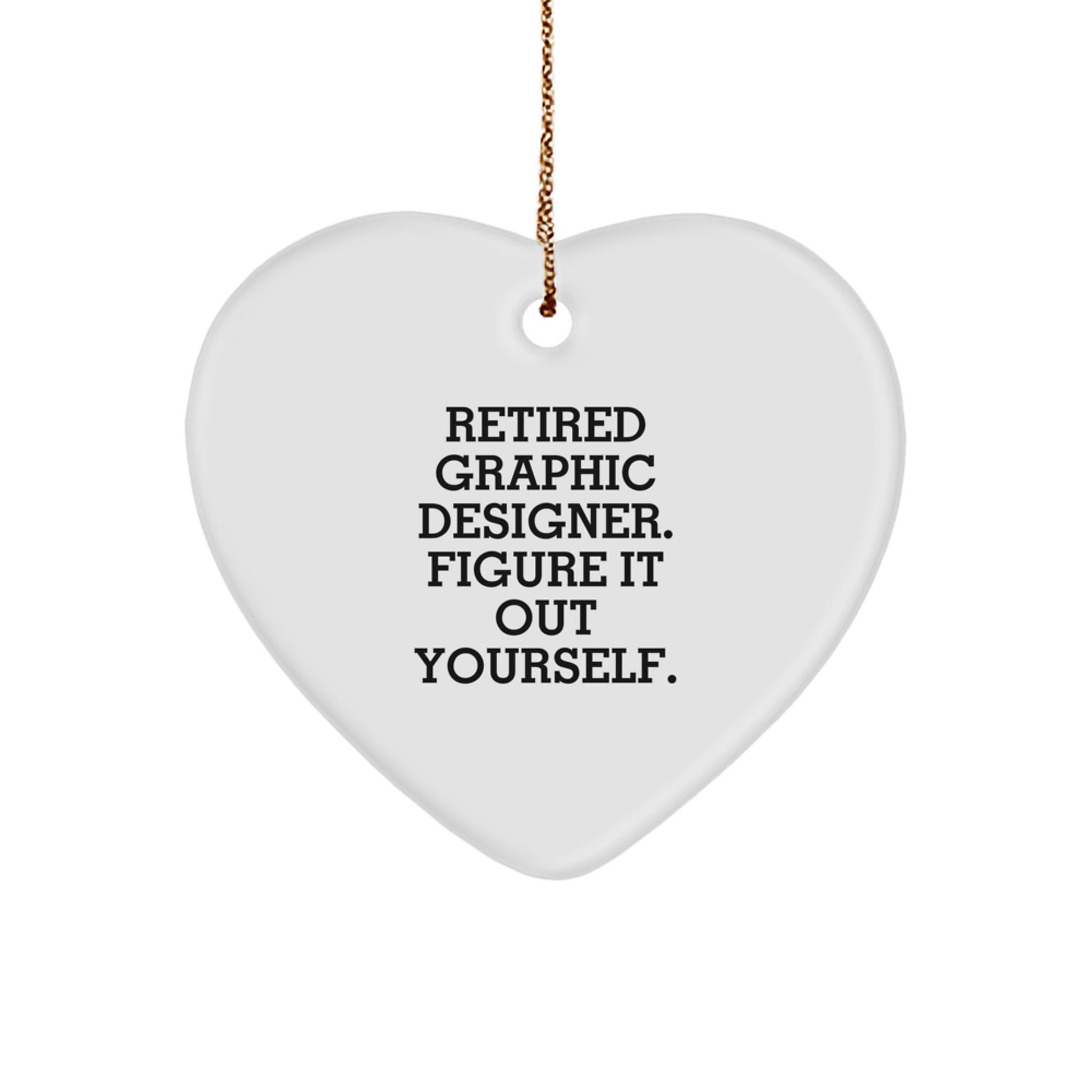 Graphic Designer Gifts for Him - Funny Quote Heart Ornament Gifts from Friends for Graphic Designer Coworkers - Unique Christmas Unique Gift Ideas - Image 1