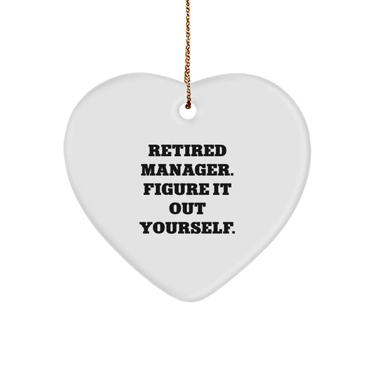 MDF Heart Christmas Ornament Idea for Coworkers Gift – Retired Manager - Image 1