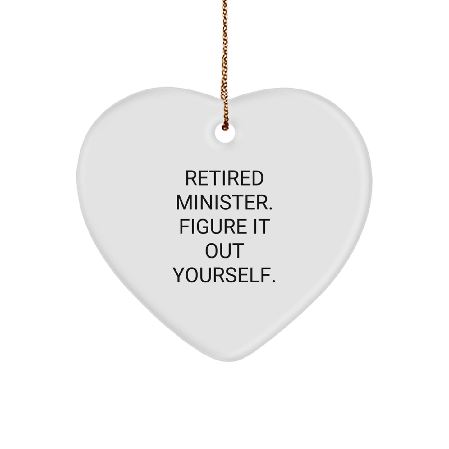 Funny Minister Heart Ornament Gifts for Him from Friends on Christmas - Image 1