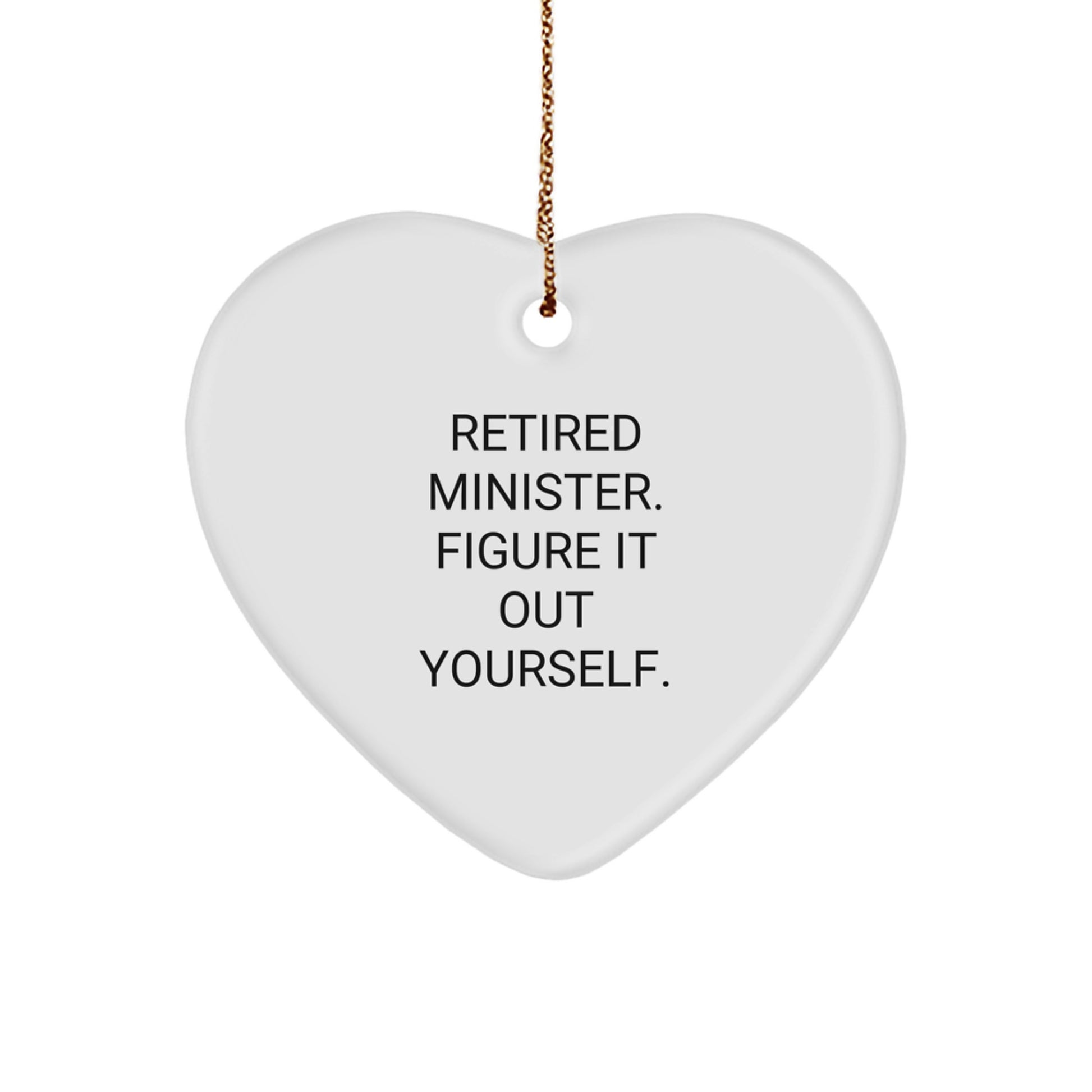 Funny Minister Heart Ornament Gifts for Him from Friends on Christmas - Image 1