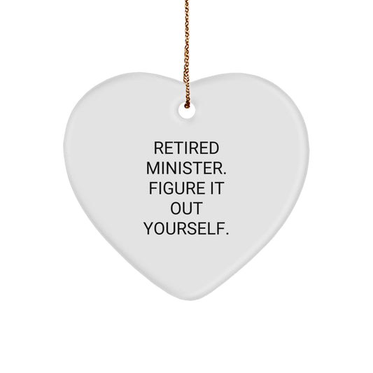 Funny Minister Heart Ornament Gifts for Him from Friends on Christmas - Image 1