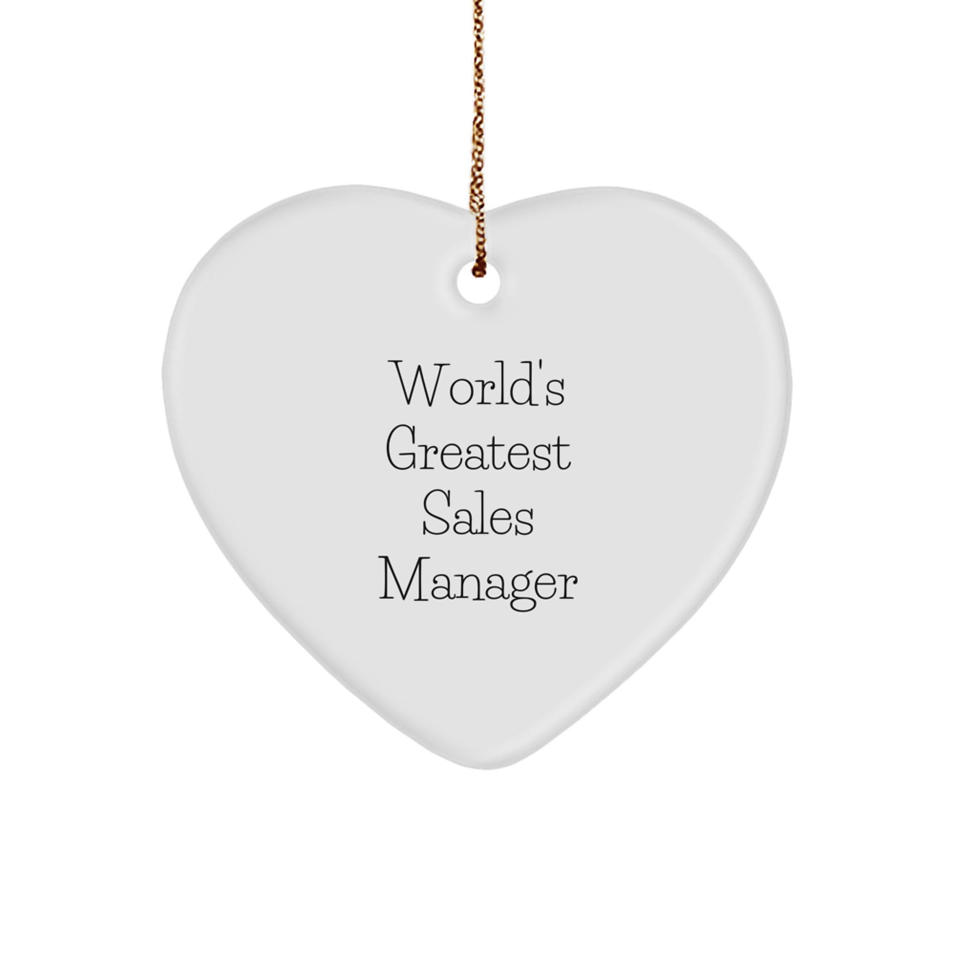 Funny Sales Manager Gifts from Men, World's Greatest Sales Manager Heart Ornament for Christmas Unique Gifts, Cute Sales Manager Heart Shaped Ornament - Image 1
