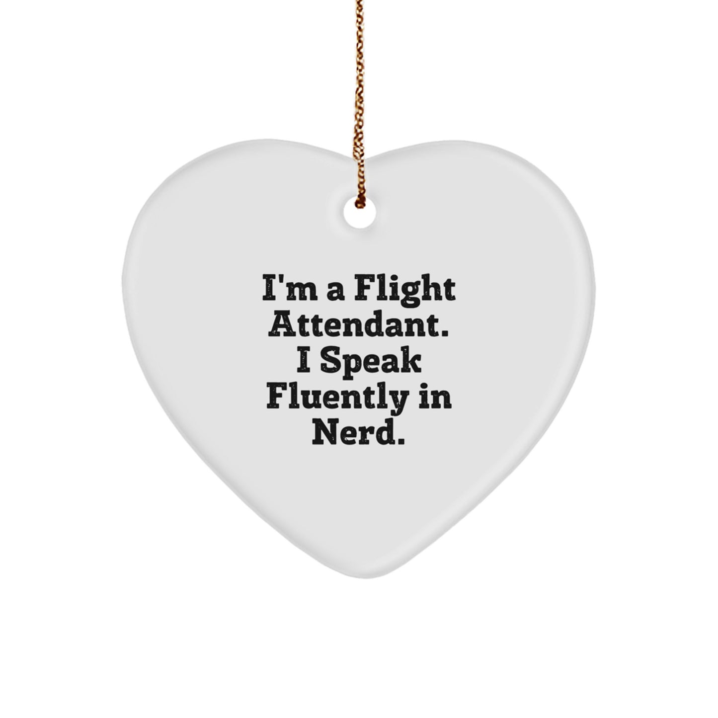 Funny Flight Attendant Gifts for Friends, Inspirational Heart Ornament from Family, Christmas Unique - Image 1