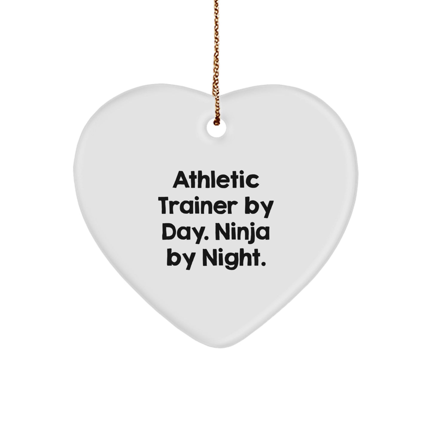 Athletic Trainer Gifts from Friends, Heart Ornament for Athletic Trainer, Unique Christmas Unique Gifts - Image 1