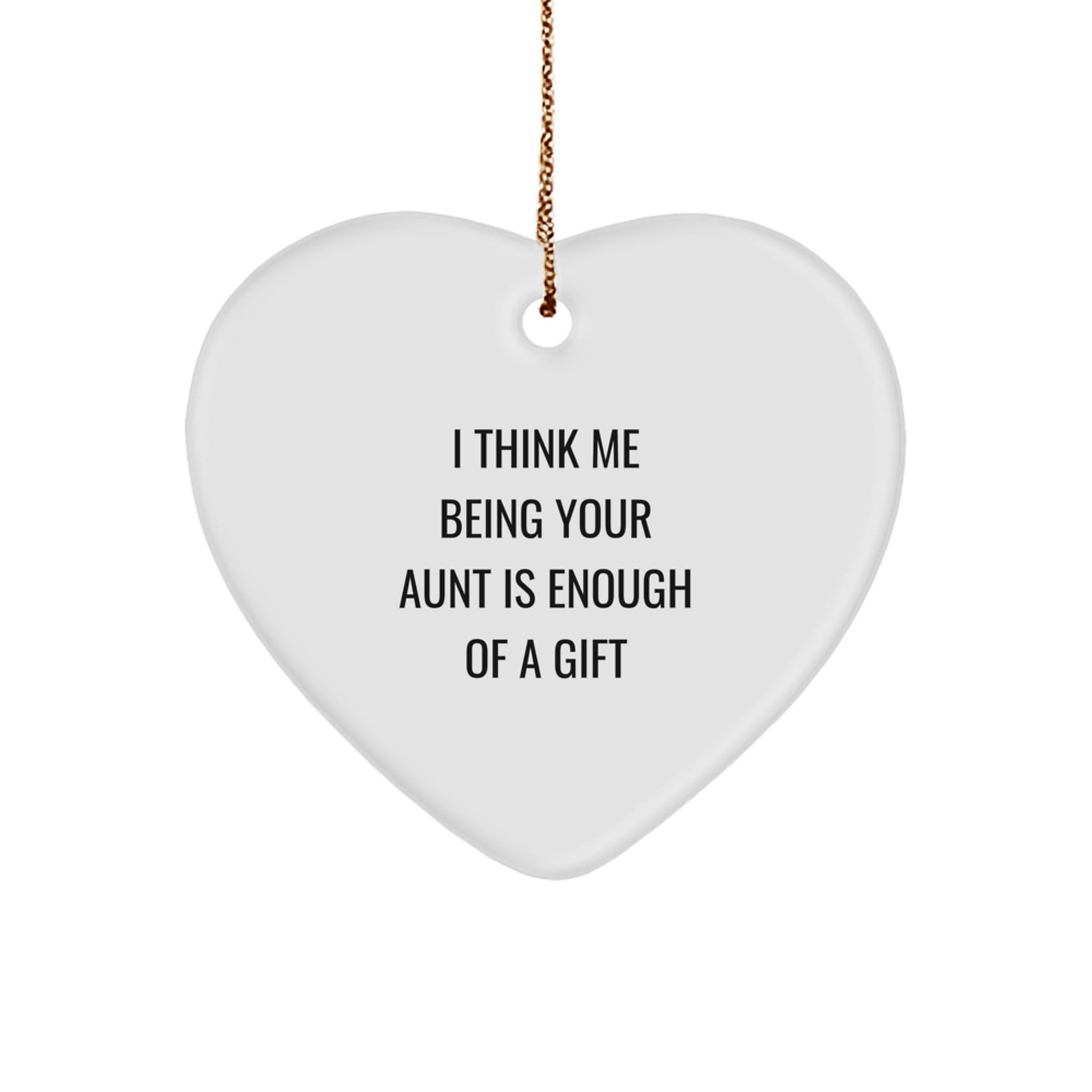 Funny Aunt Quotes Heart Ornament Gifts from Family, Gifts for Aunt on Christmas - Image 1