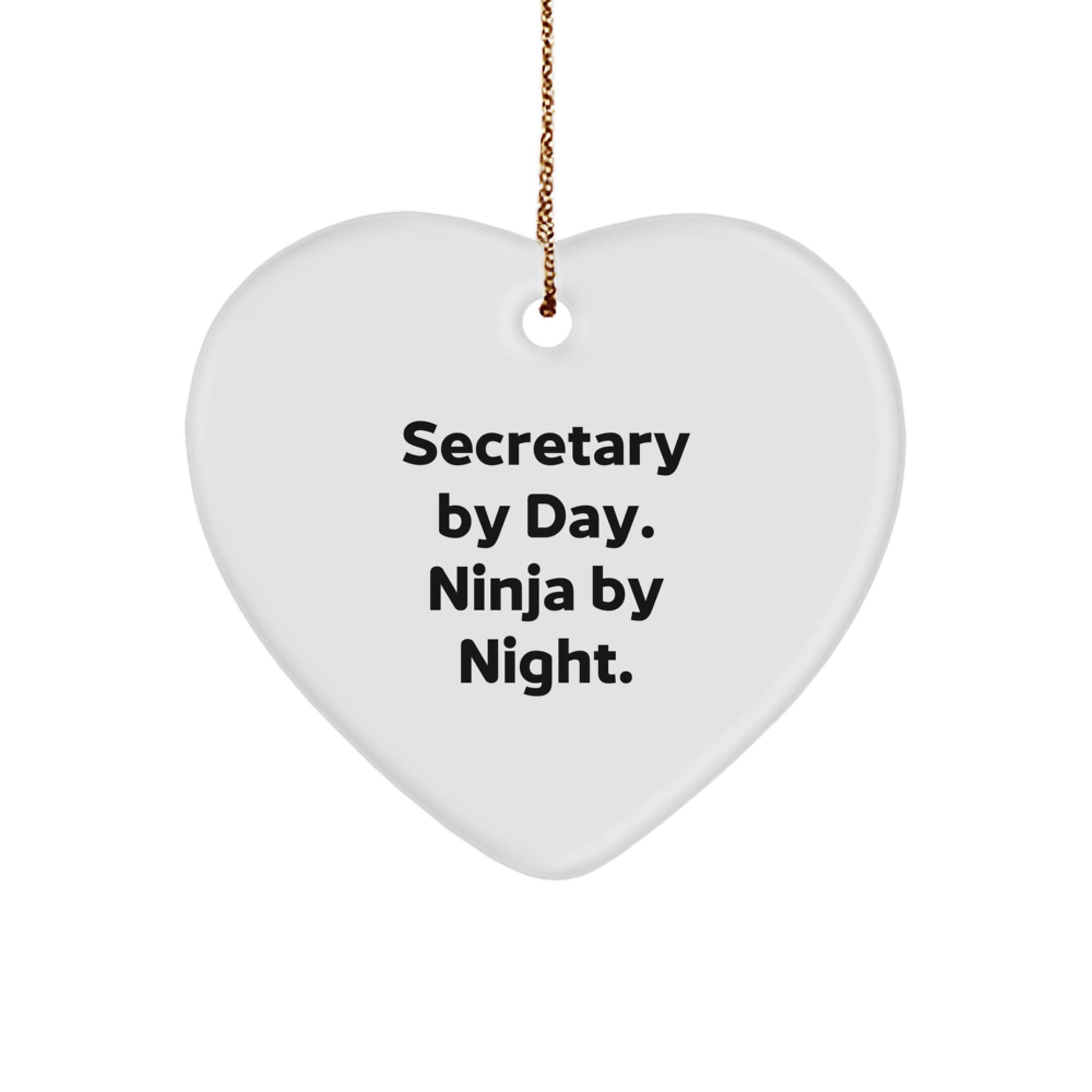 Funny Secretary Gifts from Friends and Family - Secretary Heart Ornament for Christmas Unique Presents - Image 1