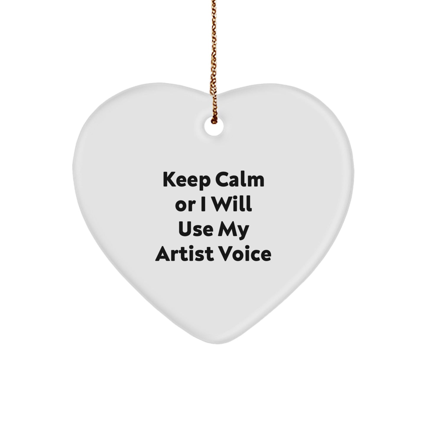 Funny Artist Heart Ornament Gifts from Men to Women Friends for Christmas Unique Ornaments Artist Voice - Image 1