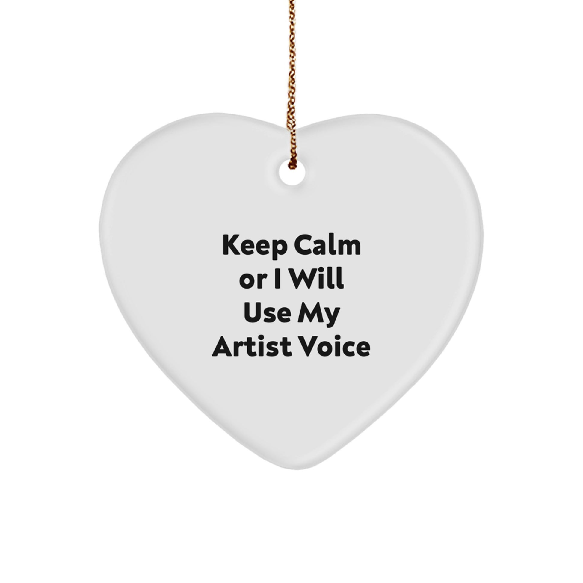 Funny Artist Heart Ornament Gifts from Men to Women Friends for Christmas Unique Ornaments Artist Voice - Image 1