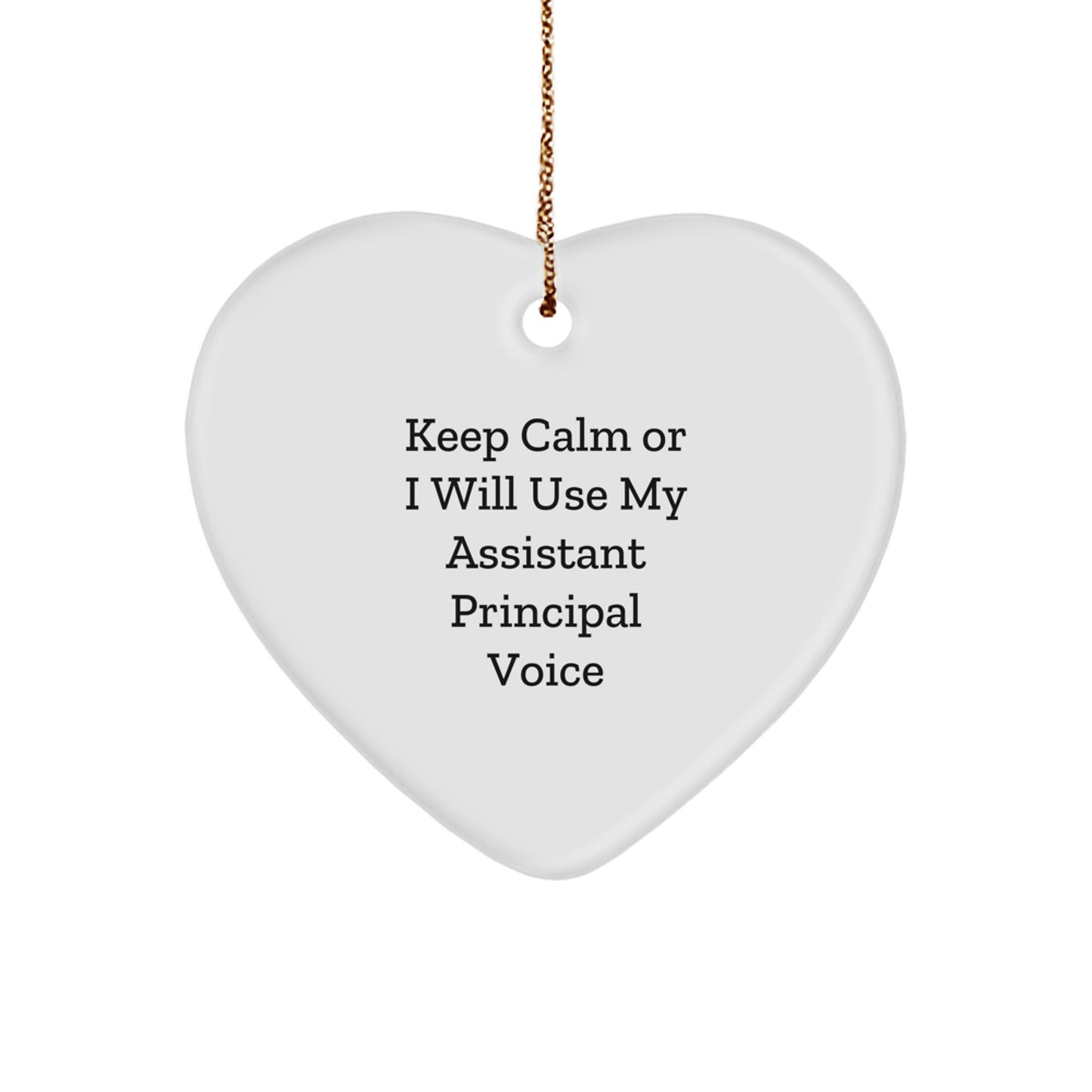 Funny Assistant Principal Heart Ornament Gifts from Friends and Coworkers for Men Women Christmas Unique - Image 1