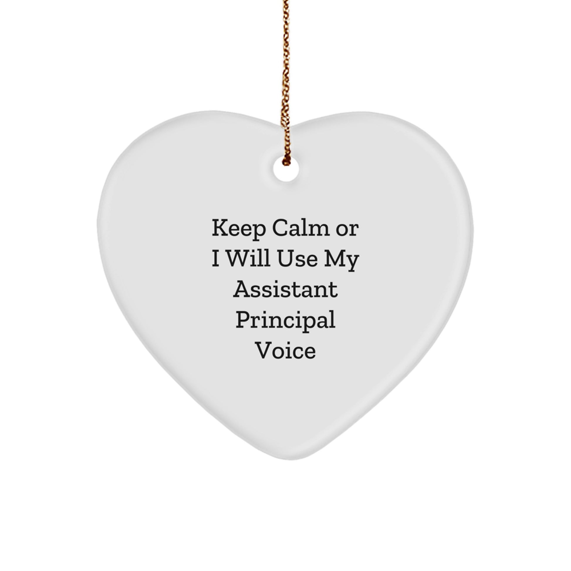 Funny Assistant Principal Heart Ornament Gifts from Friends and Coworkers for Men Women Christmas Unique - Image 1