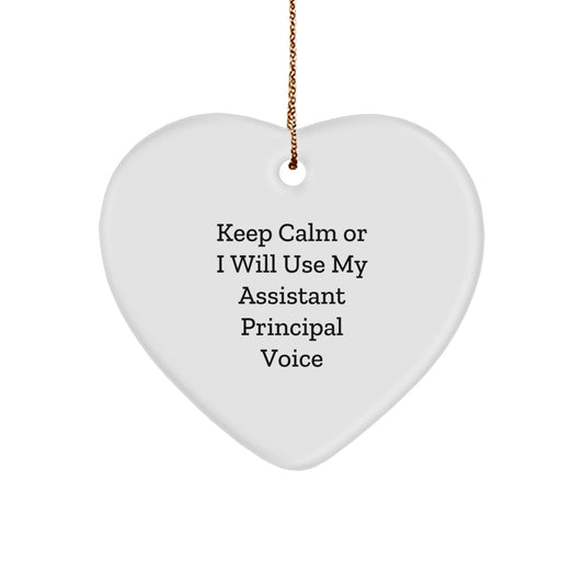 Funny Assistant Principal Heart Ornament Gifts from Friends and Coworkers for Men Women Christmas Unique - Image 1