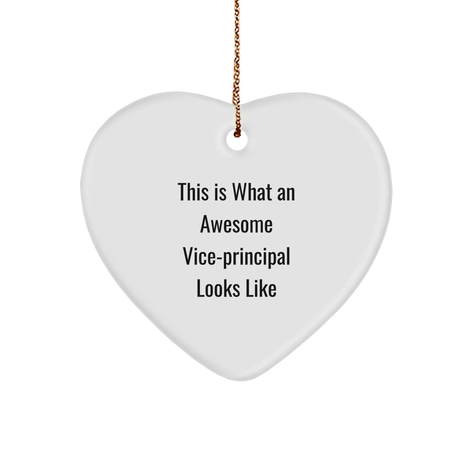 Gifts from Friends for Awesome Vice-principal Christmas Decorations - Funny Quote Heart Ornament - Image 1