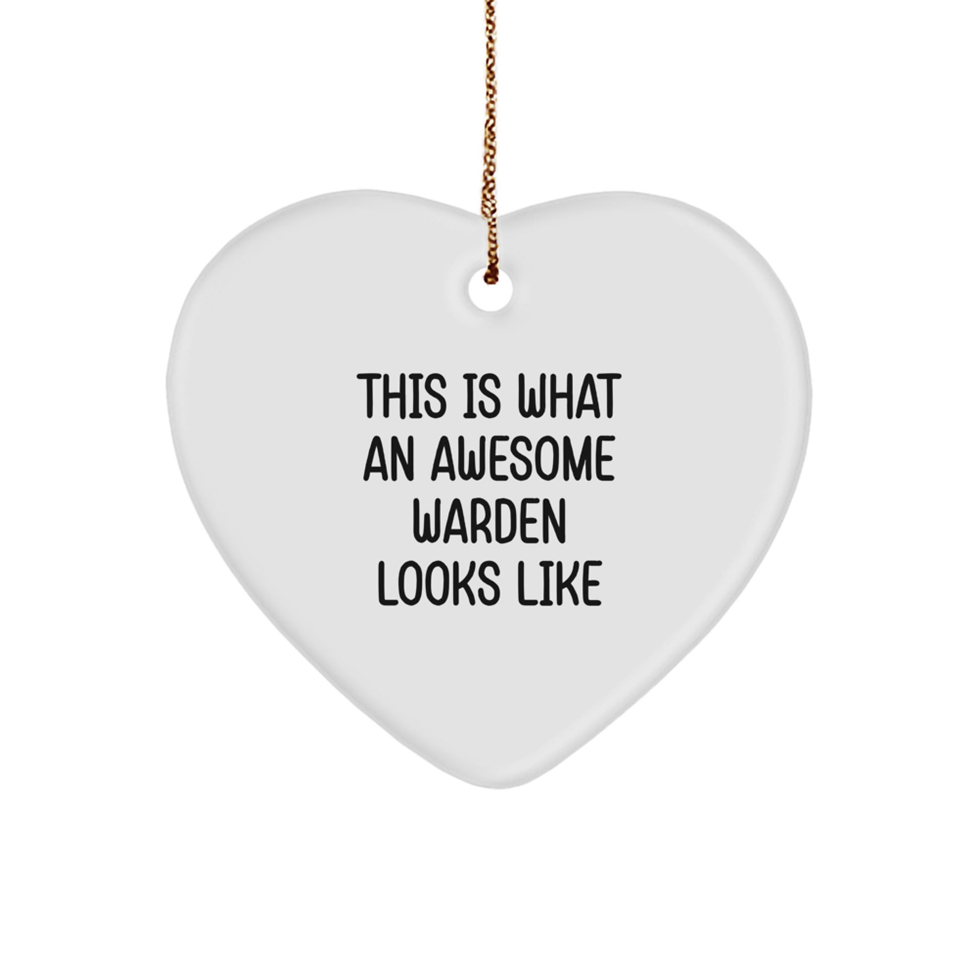 Joyful Warden Christmas Ornament Gift for Happy Kids Favorite Heart - Image 1