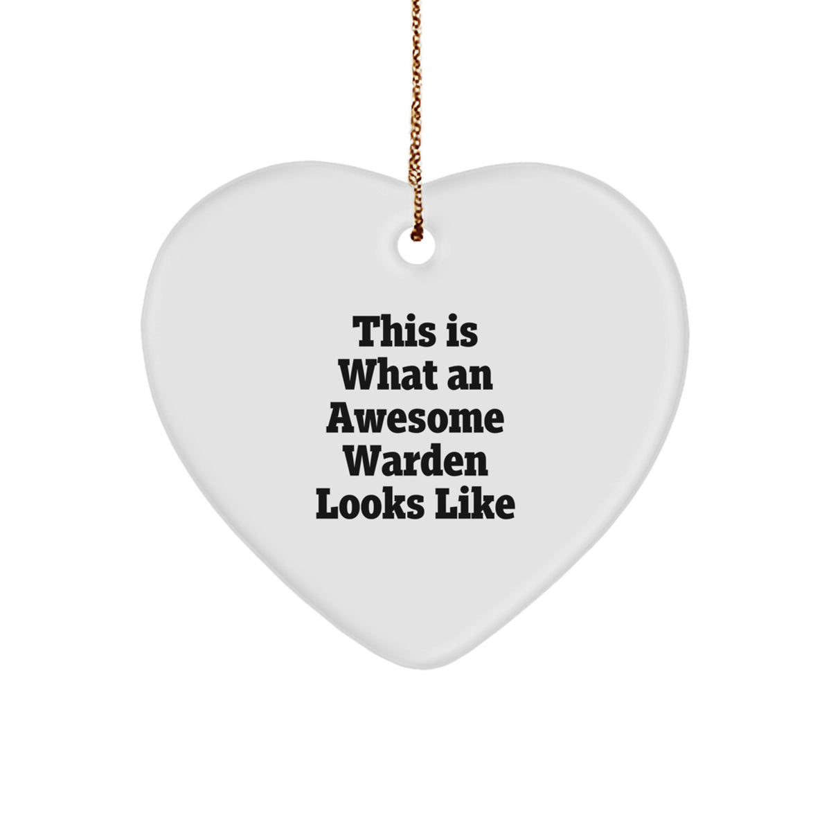 Warden Heart Christmas Ornament Gift for Family – Awesome Warden - Image 1
