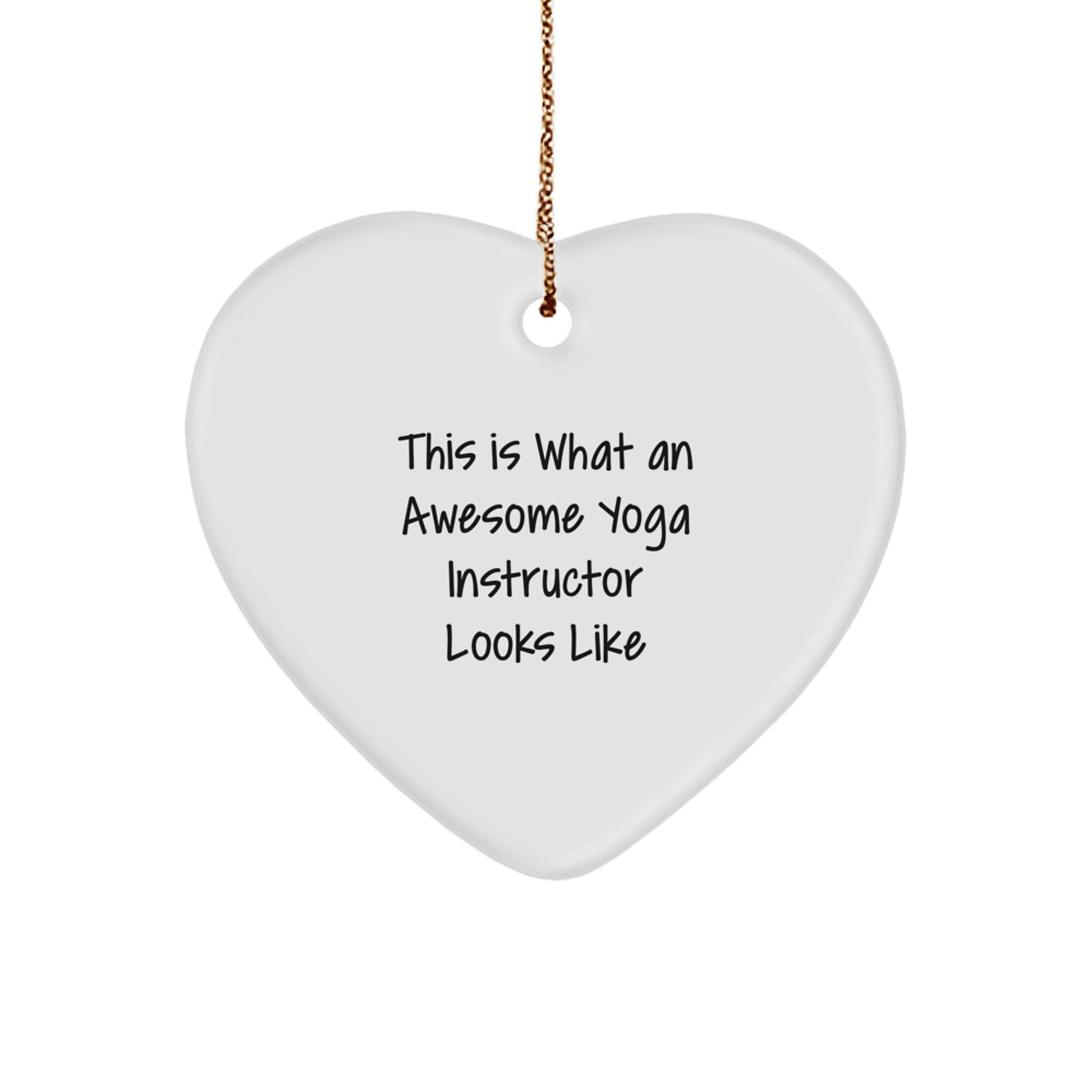 Family Treasure Yoga Instructor Heart Ornament Christmas Unique Gift - Image 1